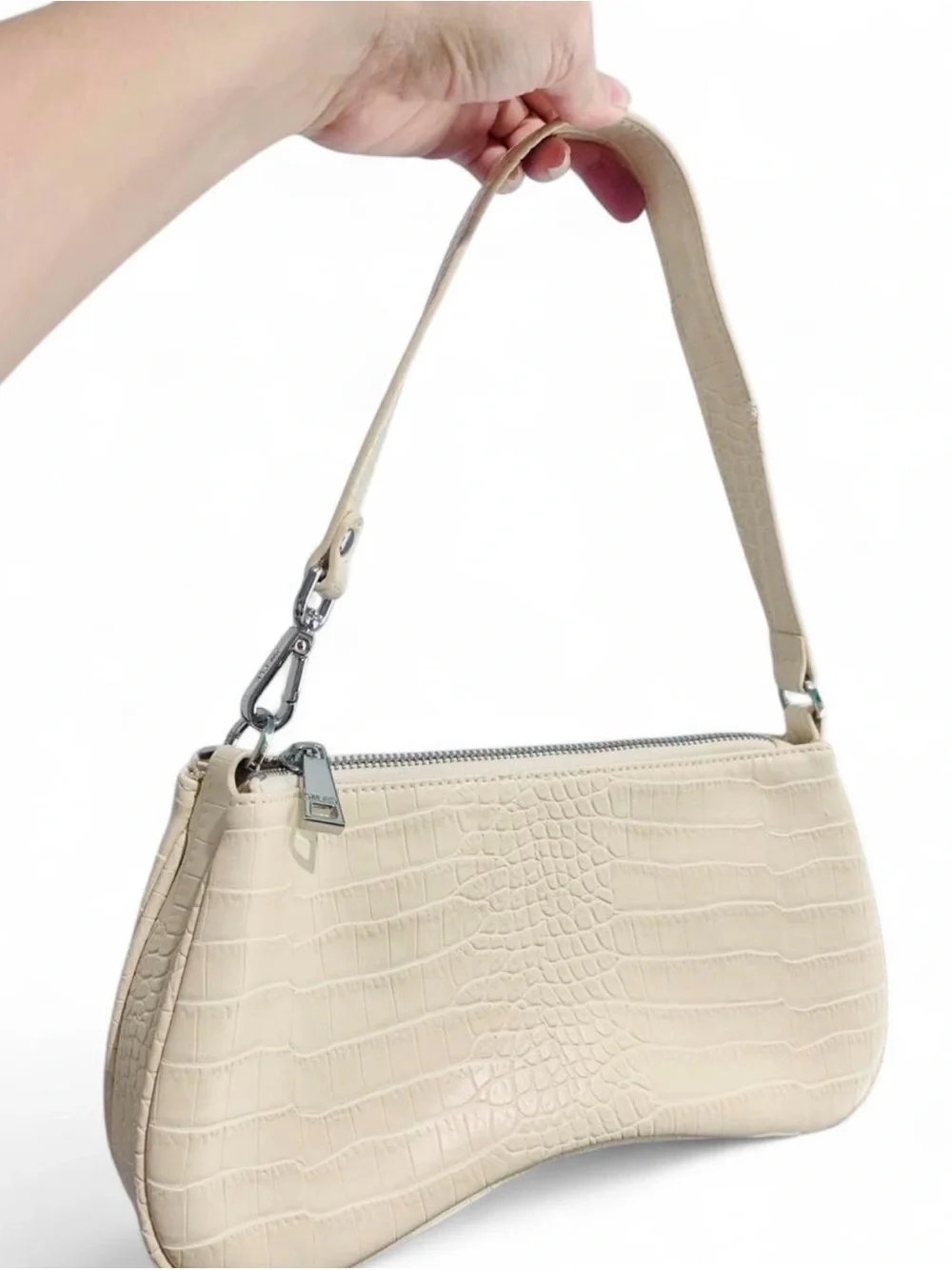 JW PEI Eva Shoulder Bag – Ivory Croc (90s Vintage Style)